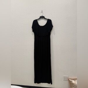 Pink Clover Black Maxi Dress